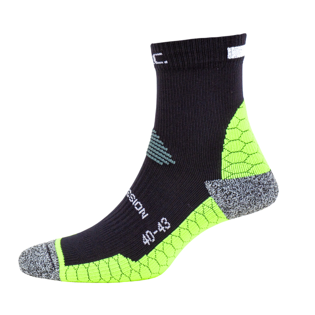 PAC RN 6.2  Running Reflective Pro Mid Compression Men Black-Neon Yellow 40-43