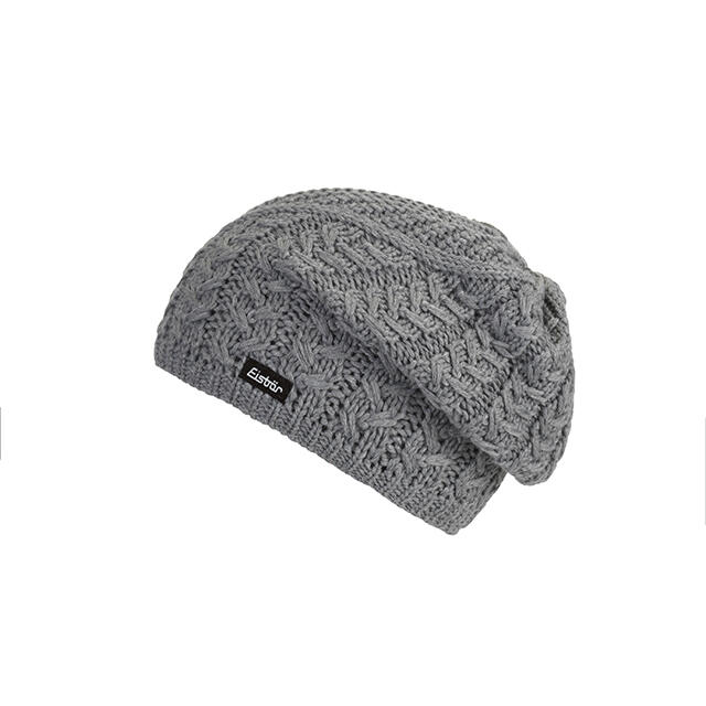 Clare MÜ beanie a trecce gri...
